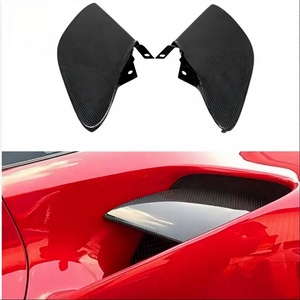 Rejillas de Ventilación Laterales de Fibra de Carbono Seca Tipo N Modificadas para Ferrari 488 GTB Spider, Cubiertas de Conductos de Aire para Guardabarros Traseros, Piezas de Kit de Carrocería - Product Image 2