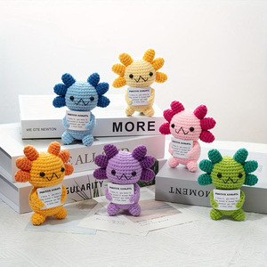 Hecho a mano moderno ganchillo positivo Animal decoraciones acabado tejido muñeca adornos Decoración - Product Image 2
