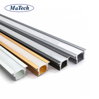 La coutume 6063 a mené l'extrusion en aluminium superbe mince de canal de profil