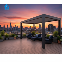 Pergola électrique en aluminium Sweet Home, auvent rétractable motorisé à lames orientables, imperméable, avec télécommande