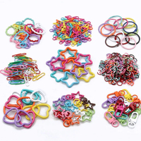 24 styles de fermoir mousqueton crochets chaînes à billes trombone bijoux à bricoler soi-même faisant des résultats fournitures anneaux ouverts en alliage coloré