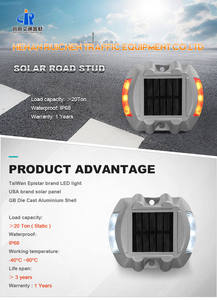 Tanwan Epistar ब्रांड एलईडी 3pcs प्रति साइड एल्यूमीनियम सौर एलईडी बिल्ली आँखें फुटपाथ मार्करों रोड स्टड निर्माताओं - Product Image 2