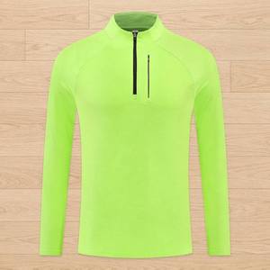 Veste à col montant en molleton brossé de haute qualité avec logo personnalisé, fermeture éclair quart de tour, poche verticale et manches raglan pour homme - Product Image 3