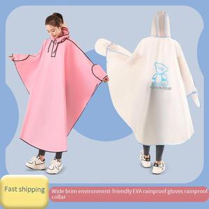 Poncho de pluie unisexe pour cyclisme avec mitaines intégrées, fermeture éclair et boutons-pression, <span class=keywords><strong>cape</strong></span> imperméable pour <span class=keywords><strong>vélo</strong></span> et trottinette électrique - Product Image 4