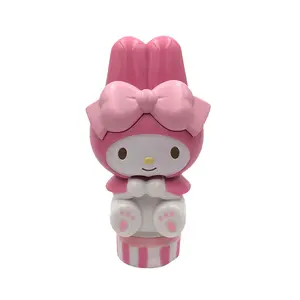 最流行的彩色润唇膏贴牌设计动漫小猫系列定制小猫润唇膏容器