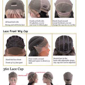 Perruque Lace Front pour femmes noires, cheveux humains péruviens, cheveux brésiliens Remy, sans colle, avec baby hair, cuticules alignées, ondulations naturelles, bonne qualité - Product Image 5