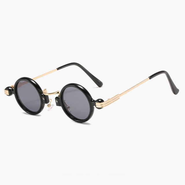 Wholesale Retro Steampunk Sunglasses for Men Small Metal Frame Gothic Goggles UV400 Aluminum Alloy Fashionable Sun Glasses
