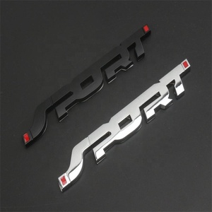 Calcomanía de Metal 3D para maletero de coche, logotipo de la palabra, insignia, deporte de carreras, cromado, negro/plateado - Product Image 5