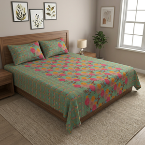 Nouvel ensemble de literie imprimé à motifs floraux, comprenant couette, couvre-lit et taies d'oreiller, pour chambre à coucher - Product Image 2