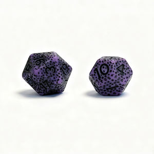 مجموعة نرد DND مخصصة من الشركة المصنعة ، مجموعة نرد التنين المحصنة الغامضة الأرجواني ذات النمط العتيق متعدد السطوح والتنين - Product Image 6