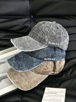Casquette de baseball vintage effet vieilli avec lettres, pour femme, grande taille, souple, respirante, décontractée, vente en gros