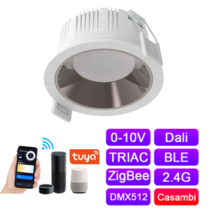 LEDEAST FY-TPTD Downlight encastré <span class=keywords><strong>LED</strong></span> à CRI90 élevé, personnalisable, DMX512, dimmable, 20W, <span class=keywords><strong>spot</strong></span> de plafond pour la maison, l'hôtel, le bureau - Product Image 1