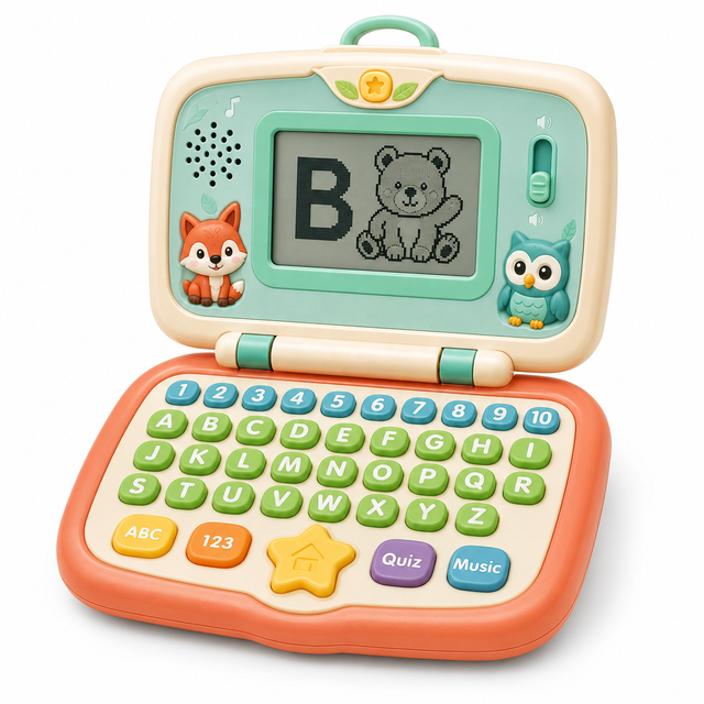 4 in 1 Kids Learning Laptop & Touch Tablet Educational Toy with ABC Letters Numbers Games Music for Preschool Children OEM ODM