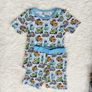 Completi estivi per bambini, t-shirt con pantaloncini, abbigliamento per bambini, pantaloncini in bambù, pigiami in due pezzi per bambini - Product Image 4