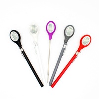 Termometer Daging Digital Lipat SW dengan Probe Makanan, Casing Warna-warni, Termometer Makanan Digital Ultra Cepat dan Presisi, Layar LCD dengan Lampu Latar