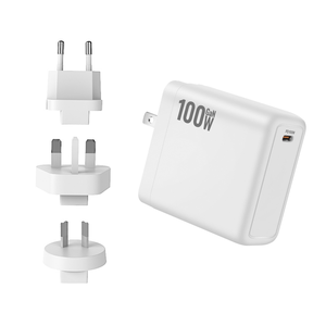 อะแดปเตอร์ GaN PD 100W ชาร์จเร็วสำหรับแล็ปท็อป โทรศัพท์ แท็บเล็ต ช่องเสียบ USB-C พร้อมปลั๊กเปลี่ยนได้ EU US UK AU สำหรับ <span class=keywords><strong>iPhone</strong></span> - Product Image 6