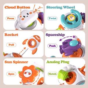 Montessori Sensory Travel Cube Educational Busy Board Toy &amp; Baby <strong>Gift</strong> for Toddlers 1-3 6-18 Months Plastic Airplane/Car - Product Image 2