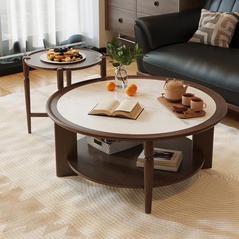 Combination of large and small round tables