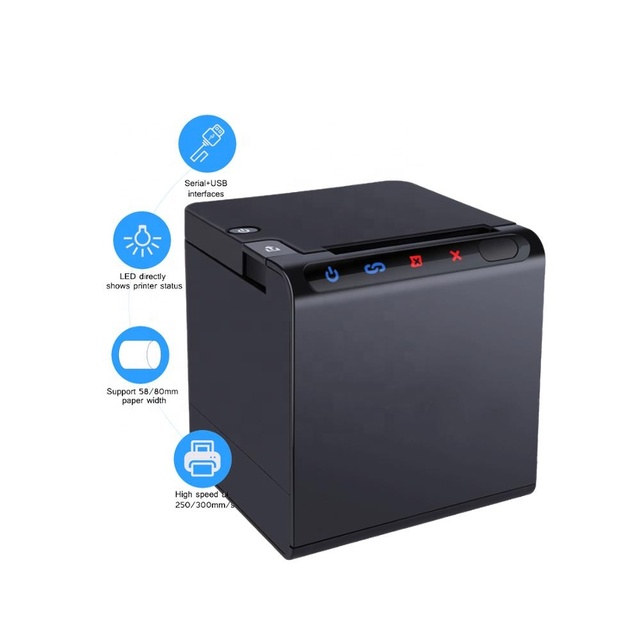 Wholesale 250mm/s Printing Speed USB Serial 80MM POS Receipt Wifi Thermal Printer HCC-POS80B