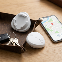 Traceur GPS AirTags pour carte, mini étui, porte-clés, lot de 4, personnalisé, 2 bracelets étanches, accessoires élégants pour retrouver vos clés