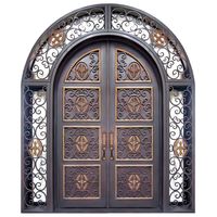 Porte de sécurité antivol en fer forgé Prima Postmodern avec écran en fibre de verre, garantie 5 ans, pour supermarchés, écoles et commerces