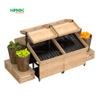 Présentoir en métal Highbright étagère de gondole d'épicerie présentoir de légumes de fruits commerciaux