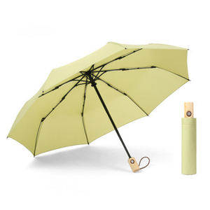 <span class=keywords><strong>ร่ม</strong></span>พับสีพื้นสำหรับทั้งชายและหญิง รับสกรีนโลโก้ ใช้ได้ทั้งวันแดดและวันฝน ลายป่า ด้าม<span class=keywords><strong>ไม้</strong></span> อัตโนมัติเต็มรูปแบบ - Product Image 1