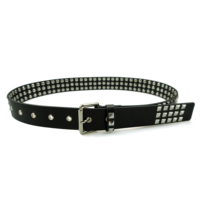 Ceinture en cuir PU cloutée style pyramide, punk rock, avec rivets carrés et boucle ardillon, pour jeans streetwear gothique