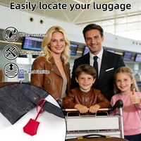 Étiquette de bagage promotionnelle en similicuir PU de luxe, personnalisable avec logo, pour sacs à dos et valises