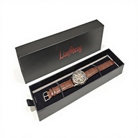 Boîte à bijoux en carton rigide carrée, écologique, avec logo personnalisé imprimé, faite à la main, boîte de rangement pour montre et bracelet de luxe, emballage cadeau