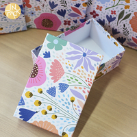 EN PACK 10 pièces couvercle de fleur et boîte de papier d'emballage en carton rigide à base de boîte-cadeau en papier de luxe pour robes emballage de vêtements