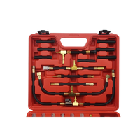 Probador de Presión de Combustible Universal para Automóviles TU-443, Kit de Manómetro para Bomba de Inyección de Gasolina y Diésel, 0-140 PSI
