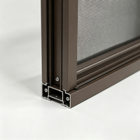 Fenêtre de sécurité moderne à trois sections avec moustiquaire en acier inoxydable et profilés en aluminium, design invisible, écologique