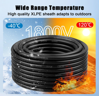 EN50618 H1Z2Z2-K Solarkabel 2,5mm² / 4mm² / 6mm² / 10mm² Solarpanel-Kabel Photovoltaik-Leitung Rot & Schwarz Verzinntes Kupfer