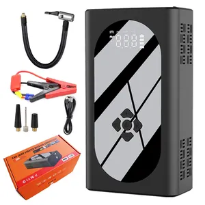 37000mWh portátil 4 en 1 coche Jump Starter Tire Pump Power Bank Jump Starter con compresor de aire de 150psi