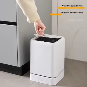 Adsorbable cảm ứng loại khách sạn vuông hai lớp nhựa Thùng rác có thể mô hình B230 cho phòng khách nhà bếp phòng tắm với nắp - Product Image 1