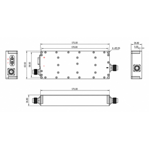 Module amplificateur de puissance RF 100W 50dBm 28V <span class=keywords><strong>2</strong></span>.4GHz <span class=keywords><strong>5</strong></span>.2GHz <span class=keywords><strong>5</strong></span>.8GHz N Femelle pour communication sans fil - Product Image 3