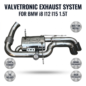 Sistema de escape Catback con válvulas de acero inoxidable Vortex para BMW i8 I12 I15 1.5T con doble salida de fibra de carbono y kit de tuberías de sonido - Product Image 1
