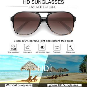 Unisex Retro 70er Jahre Vintage Piloten-Sonnenbrille Großer Quadratischer Rahmen Klassische Polarisierte Schwarze Fahrbrille für Männer und Frauen Schutzbrille - Product Image 6