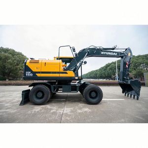New Hyundai HW150A Wheeled Excavator 15 Ton Mobile Digger 40km/h Travel Speed Cummins Engine 2-Piece Boom Urban Construction - Product Image 1