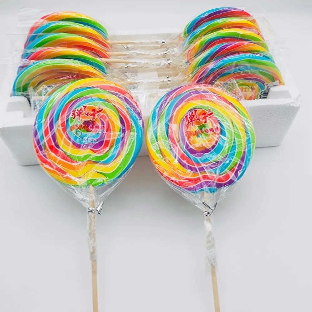 Giant Swirl Rainbow Lollipop 160g Einzeln verpackt 12 Packungen/Schachteln (160g * 12 Stück) Bonbons