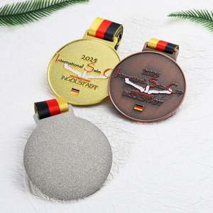Médailles sportives personnalisées, 3 couleurs, Allemagne, médailles de natation internationales, médailles en alliage de zinc, médailles de récompense avec ruban pour le cou - Product Image 6