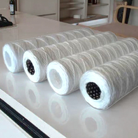 Pas cher prix JHM chaîne plaie cartouche filtrante à eau 10 pouces 1 ~ 10 microns filé pp filtre pour maison boisson système de filtre à eau