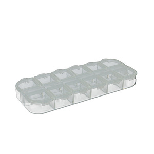 <b>12</b> Compartment Transparent Plastic Storage Box With Lids For Jewelry Pill Medicine Daily Necessities Organization - Product Image 4