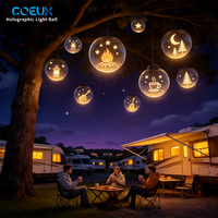 Projecteur Holographique WiFi Coeux Sphere 3D, Panneau Publicitaire LED Extérieur, Contrôle par Application Intérieur/Extérieur IOS/Android