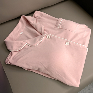 Pijama clásico de manga larga de poliéster Modal para mujer, ropa de punto transpirable para el hogar, almohadilla para sujetador, venta al por mayor, uso informal de primavera y otoño - Product Image 3