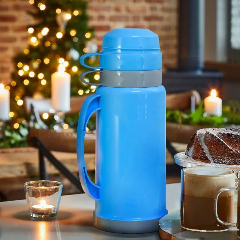 Niceone 1 Liter kleine isolierte Wasser thermos flasche Glas Nachfüll-Kunststoff-Vakuum flasche