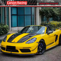 Aileron de couteau de pare-chocs avant en Fiber de carbone véritable pour Porsche 718 Cayman Boxster pièces de carrosserie en Fiber de carbone sèche