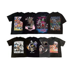 ダメージ加工ラグジュアリーメンズ100%コットンTシャツ高品質無地ヴィンテージロゴカスタムフェードオーバーサイズストーンアシッドウォッシュTシャツ - Product Image 3