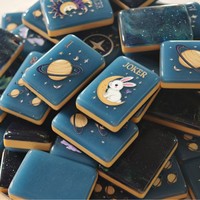Offre Spéciale : Mahjong Américain Thème Ciel Étoilé – Tuiles en Acrylique de Haute Qualité, Mignonnes et Créatives pour Fêtes à Domicile